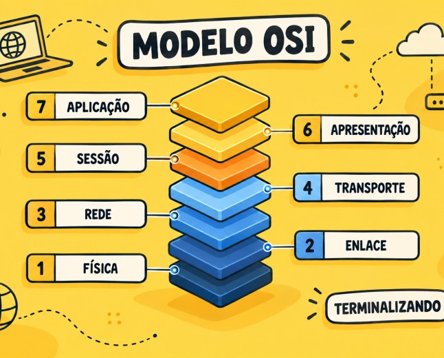 As camadas do modelo OSI ilustradas